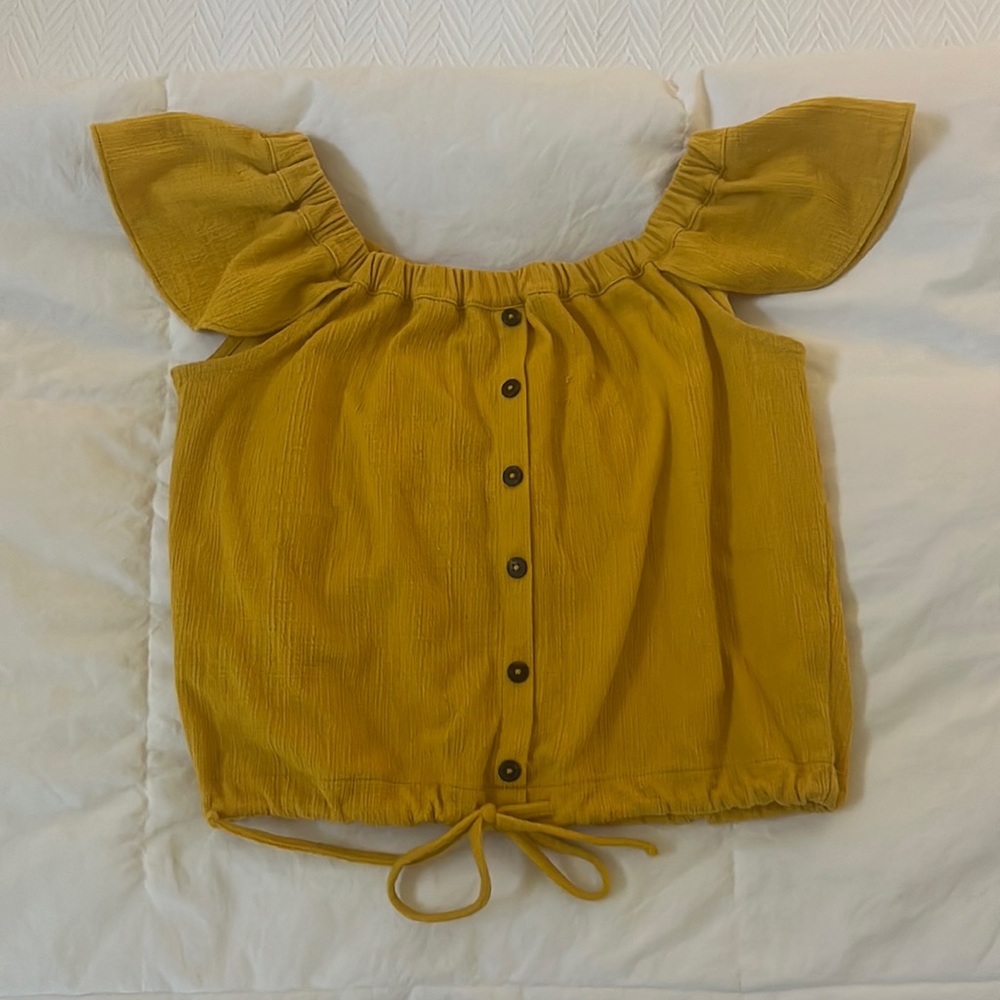 MADEWELL mustard yellow top in size small - good used condition